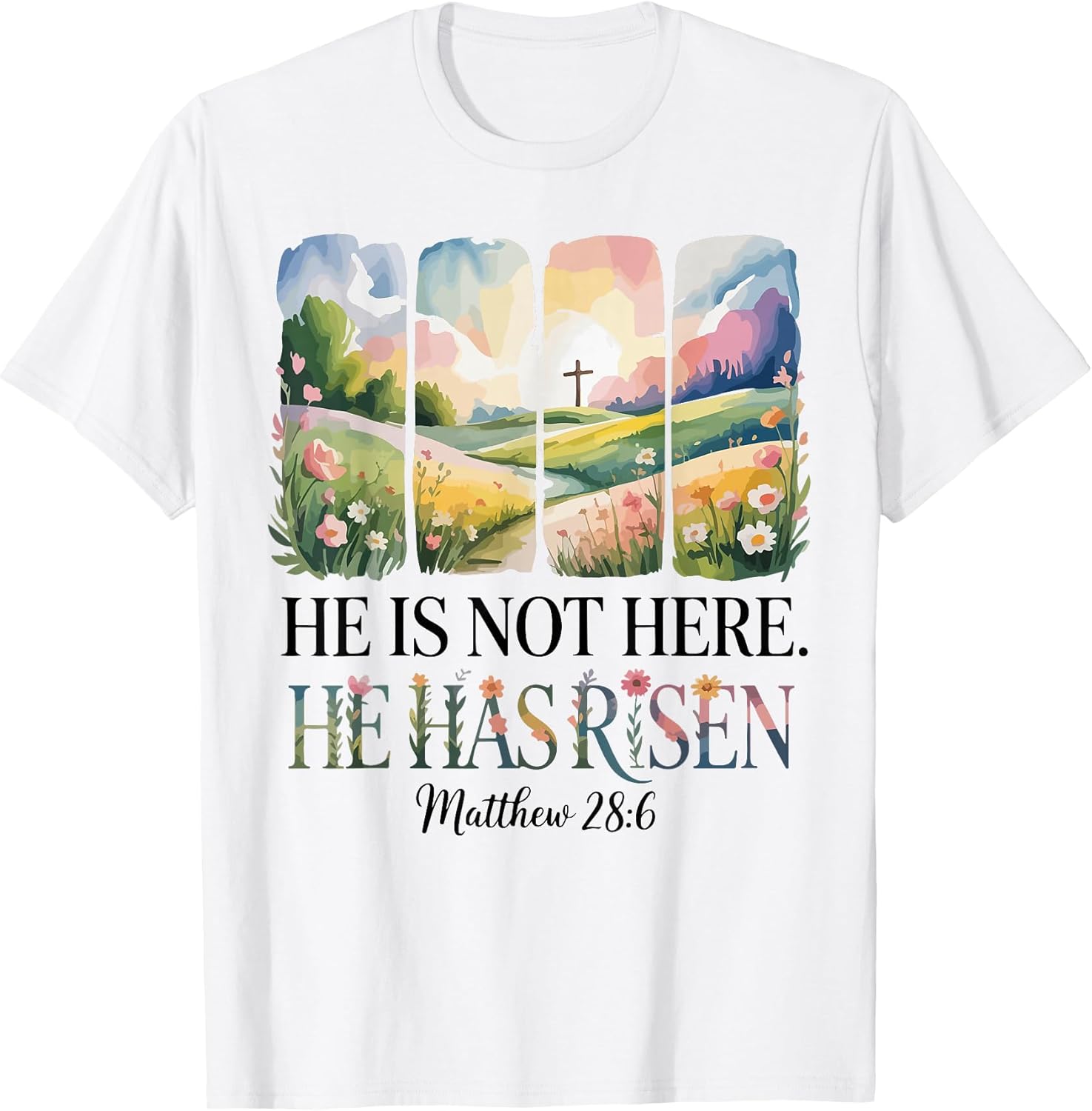He Has Risen Easter Wildflowers Christian Women