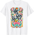 Floral Religious He is Risen Christian t -shir t