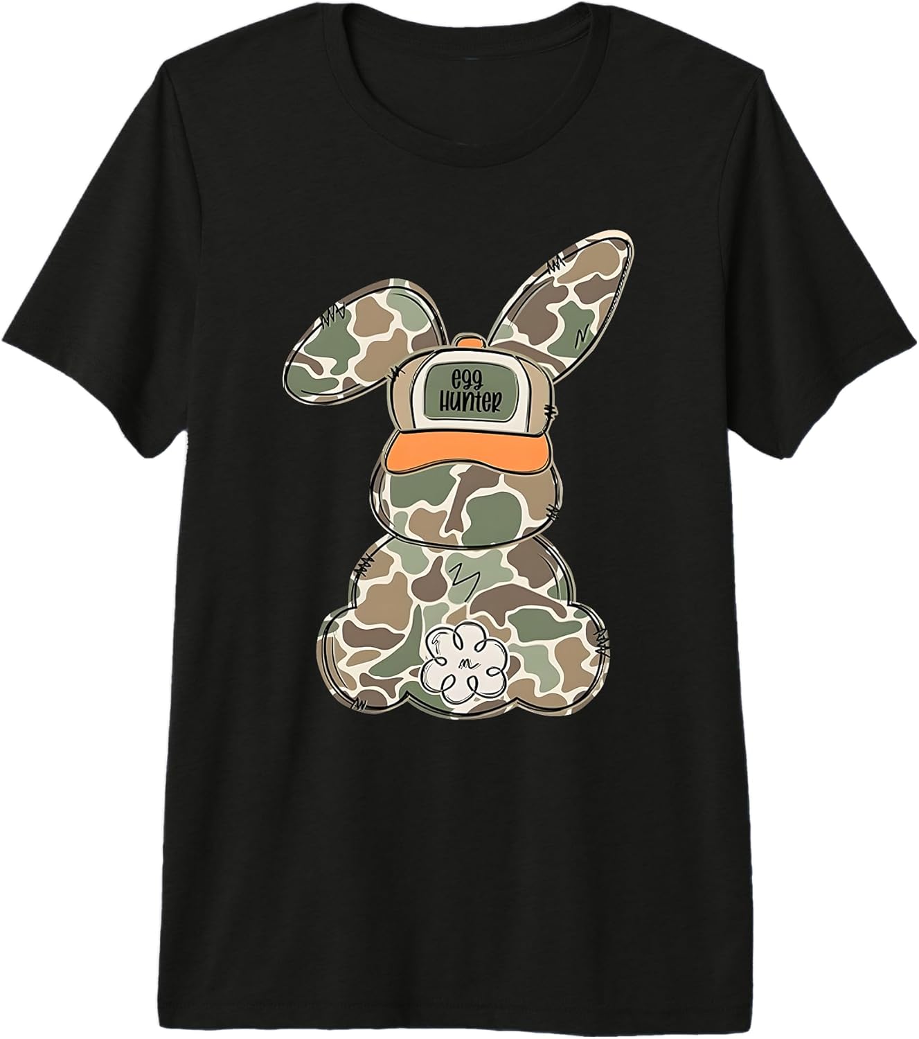 Funny Rabbit Egg Hunter Camo Easter Men Boy Shirts