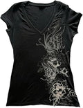 Vintage Graphic Tees 2000s Tops Teen Girls Y2k Grunge Shirts Alt Emo Clothes Women Whimsy Twee Short Sleeve Top