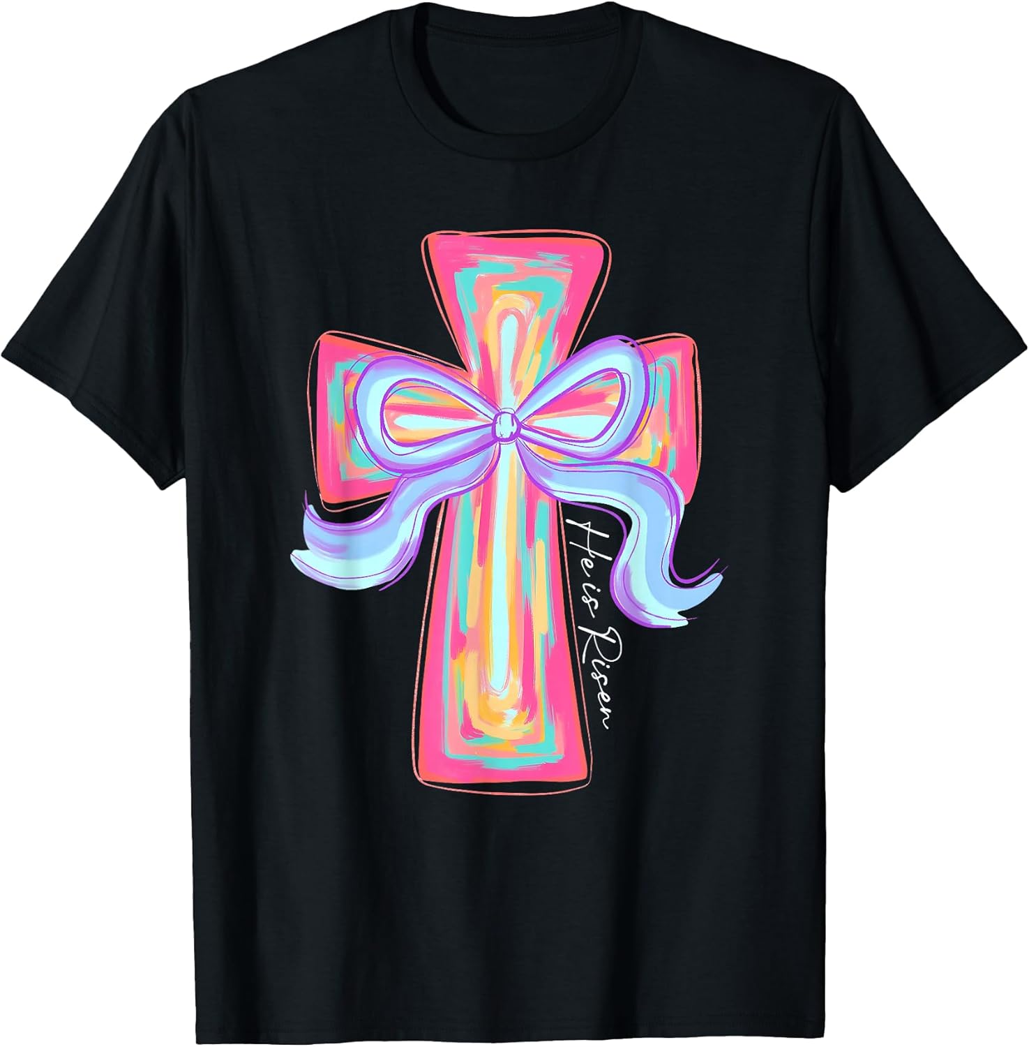 He Is Risen Jesus Christian Coquette Bow Easter