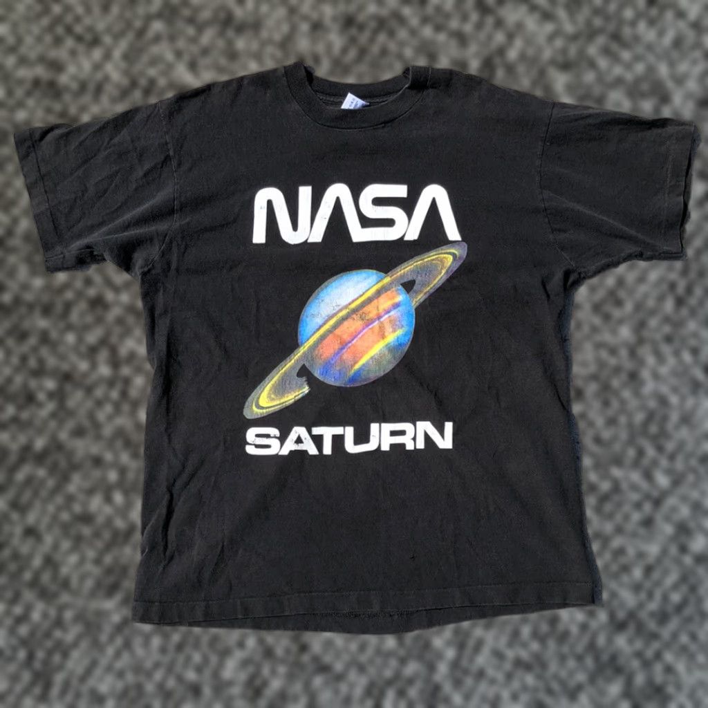 Fruit Of The Loom Vintage Nasa Saturn K Mart Promo Big Print T Shirt Xl Space Usa Astronaut Shirts S