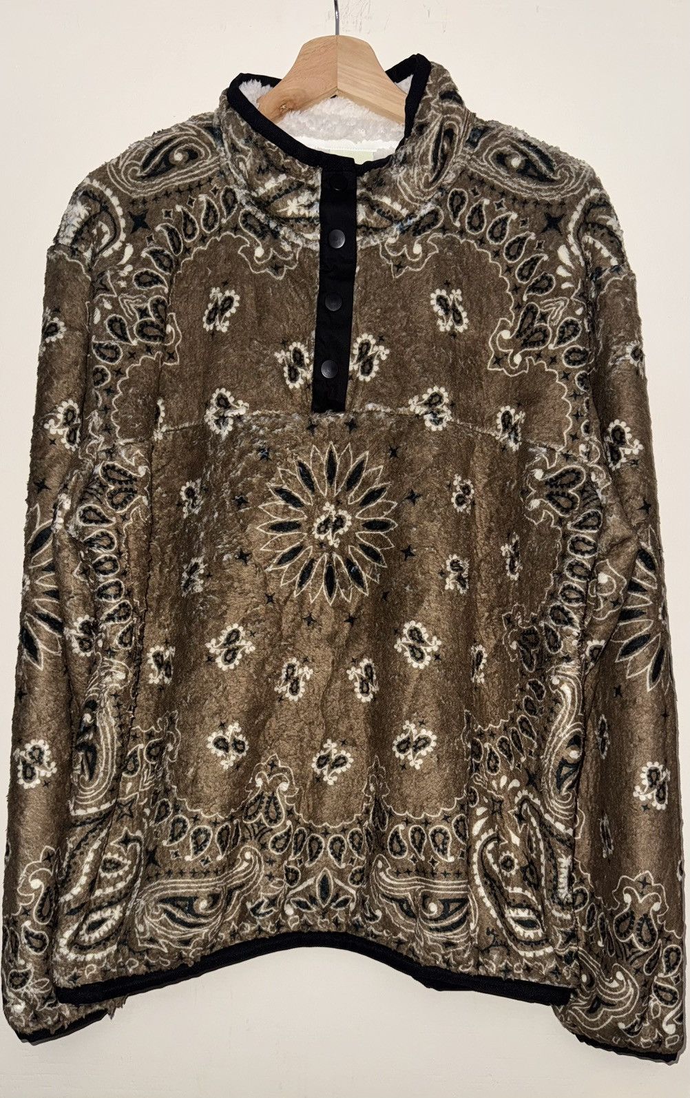 Bravest Studios Brown Paisley Bravest Quarter Zip Sweater
