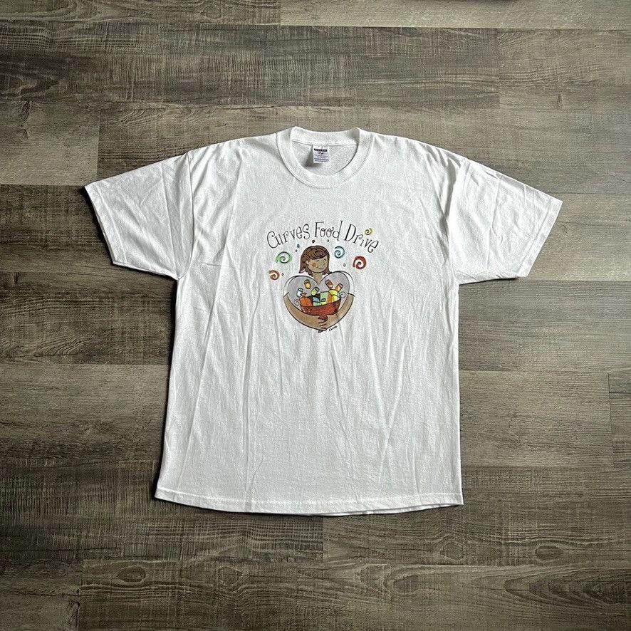 Vintage Curves Jerzees Food Drive T Shirt Xl Hoodie, Sweatshirt | FlexRushtees.com