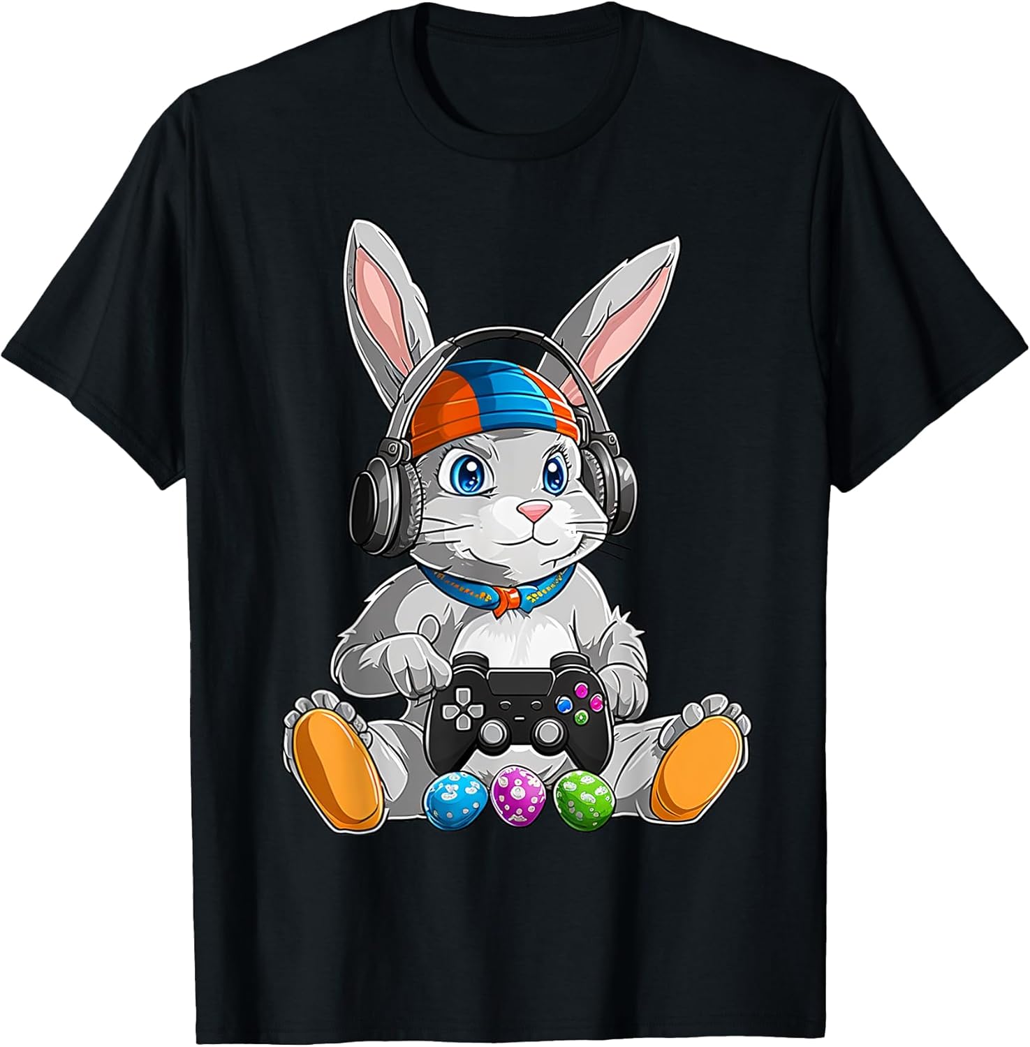 Happy Easter Video Game Bunny Controller Gamer Tee