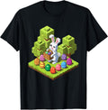 Retro Pixel Video Gamer Easter Egg Hunting Bunny