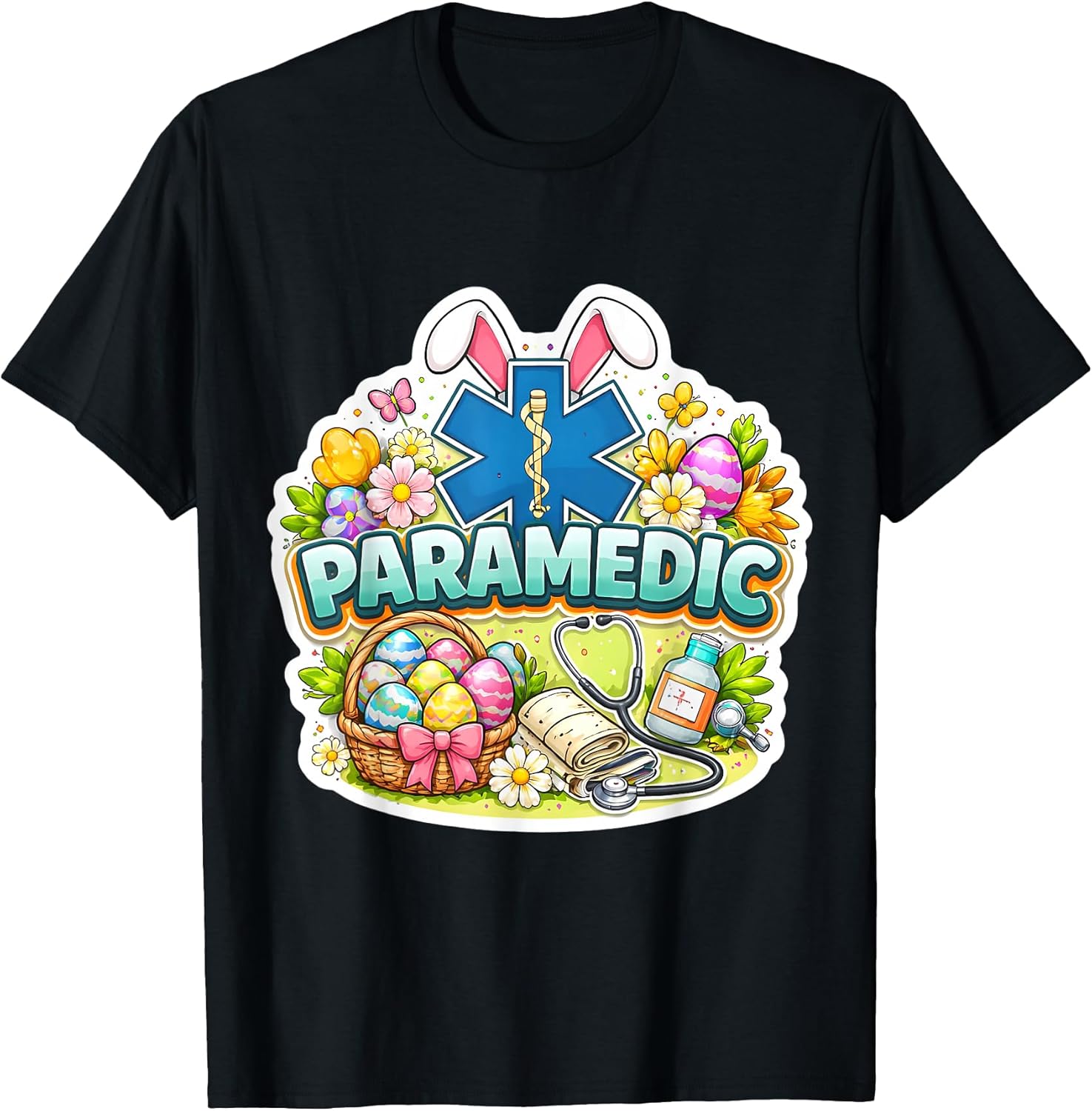 Happy Easter Paramedic EMT EMS Star Of Life Merch