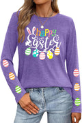 Easter Shirts for Women: Cute Bunny Shirt Funny Rabbit Graphic Tshirt Easter Eggs Holiday Tee Tops