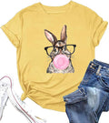 Easter Shirt for Women Funny Bunny Graphic T-Shirt Happy Easter Rabbit Lover Shirt Holiday Casual Christian Tee Top