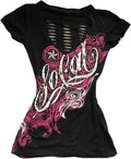 Emo Grunge Top Short Sleeve Y2k Shirts Vintage Streetwear Tops Women 2000s Fashion