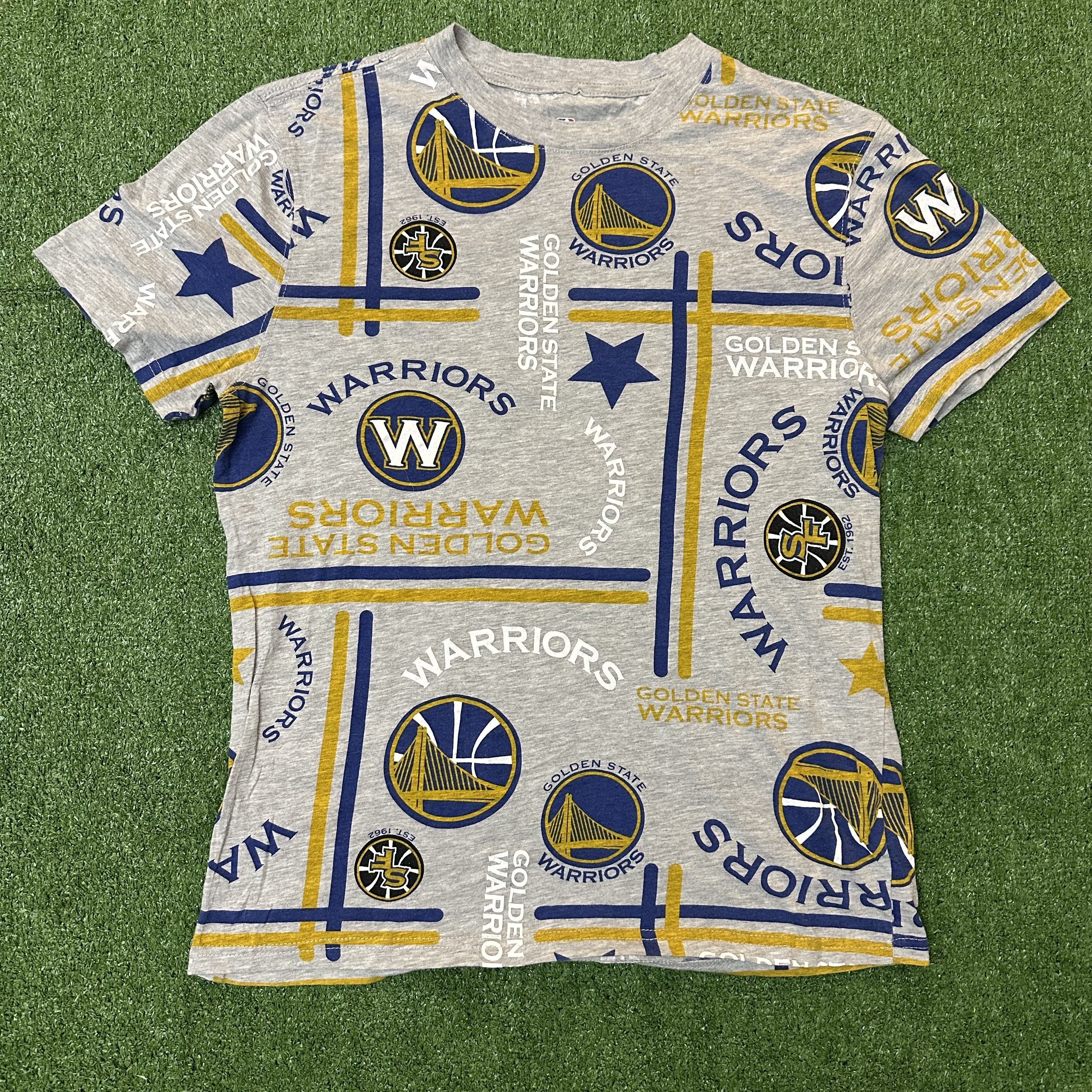Retro Nba Golden State Warriors All Over Print Graphic Tee