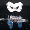 Vintage Morning Sun Winter Songbirds Collared Sweatshirt T-Shirts, Hoodie | FlexRushtees.com