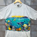 Vintage Sea Fish Animal Nature T Shirt Mens L Gray 90s Vintage Hoodie, Sweatshirt | FlexRushtees.com