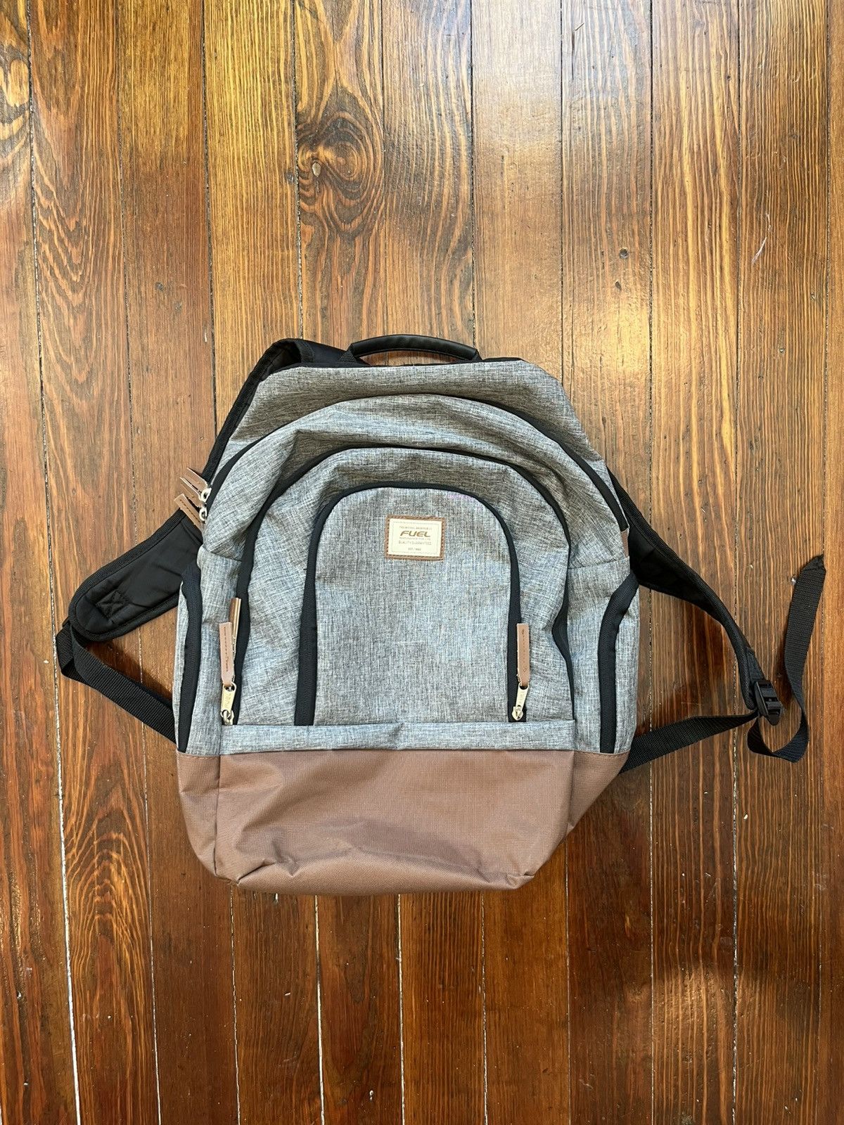 Other Fuel 5 Pocket Backpack Heather Grey Brown Black Bag