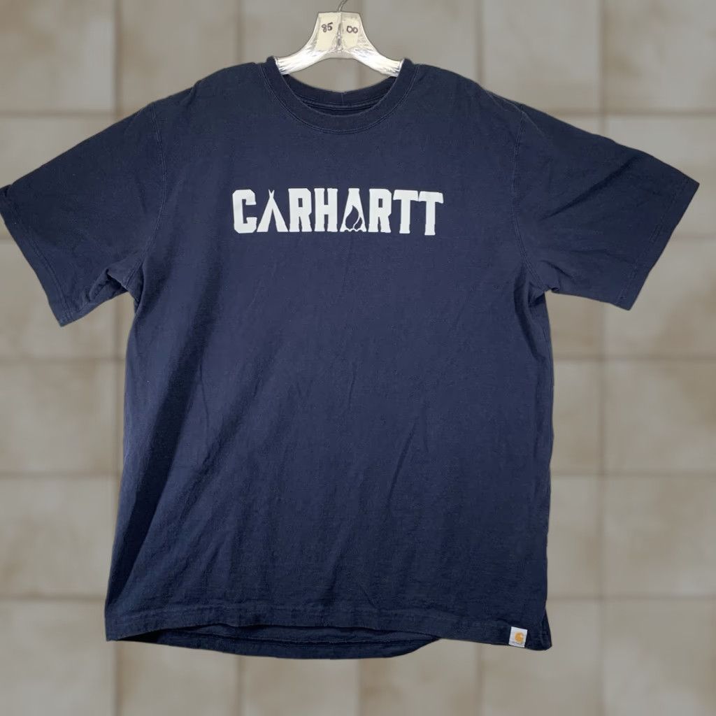 Carhartt Graphic T Shirt Xl Relaxed Fit Blue Outdoors Camping Nature Crew Neck Mens
