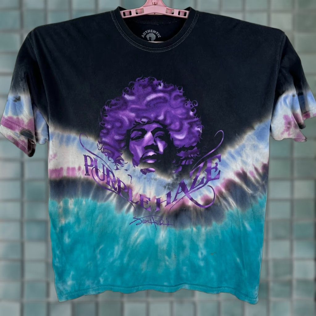Vintage Jimi Hendrix Shirt T Shirt Adult Xl Purple Tie Dye Graphic Tee Mens Size Xl Purple H