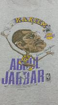Vintage 1980s Kareem Abdul Jabbar Lakers Caricature Tee Hoodie, Sweatshirt | FlexRushtees.com
