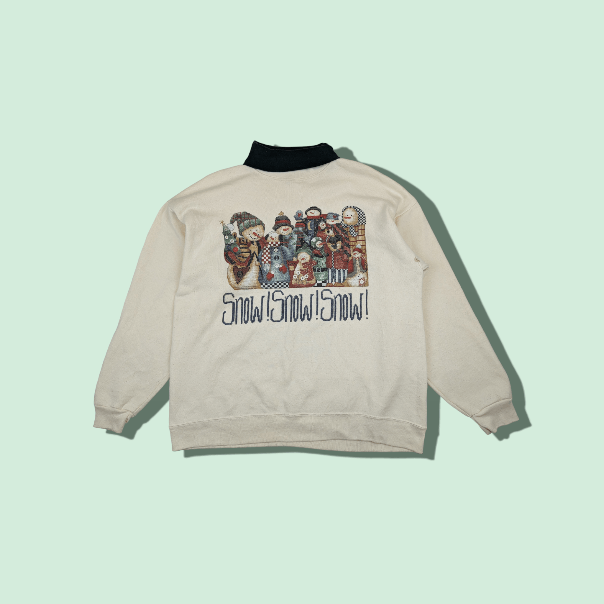 Vintage 90 S Snow Snow Holiday Winter Jumper Sweatshirt