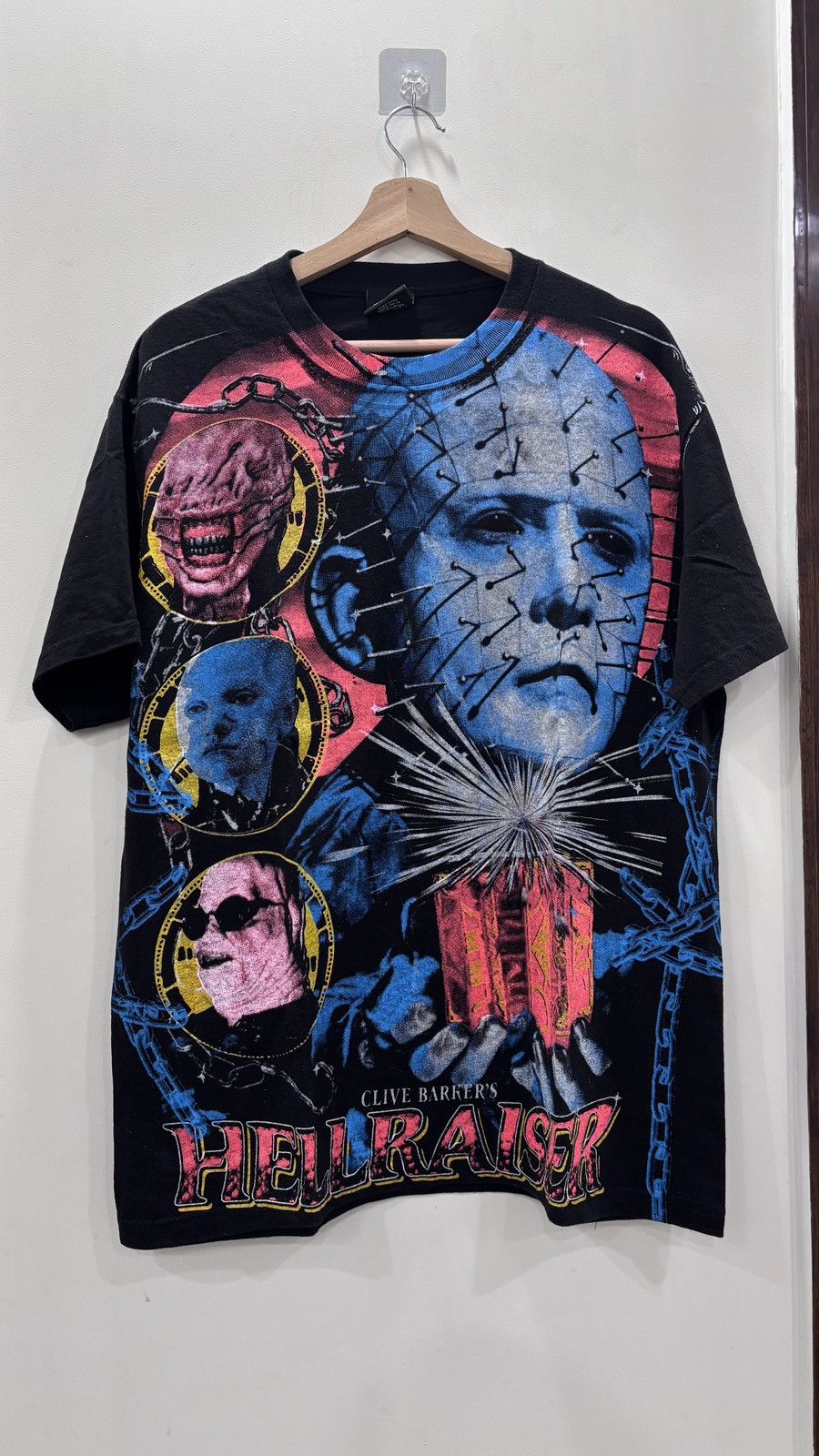 Vintage Aop Hellraiser Olive Barker S Backstock Size Xl T-Shirts, Hoodie, Sweatshirt | FlexRushtees.com