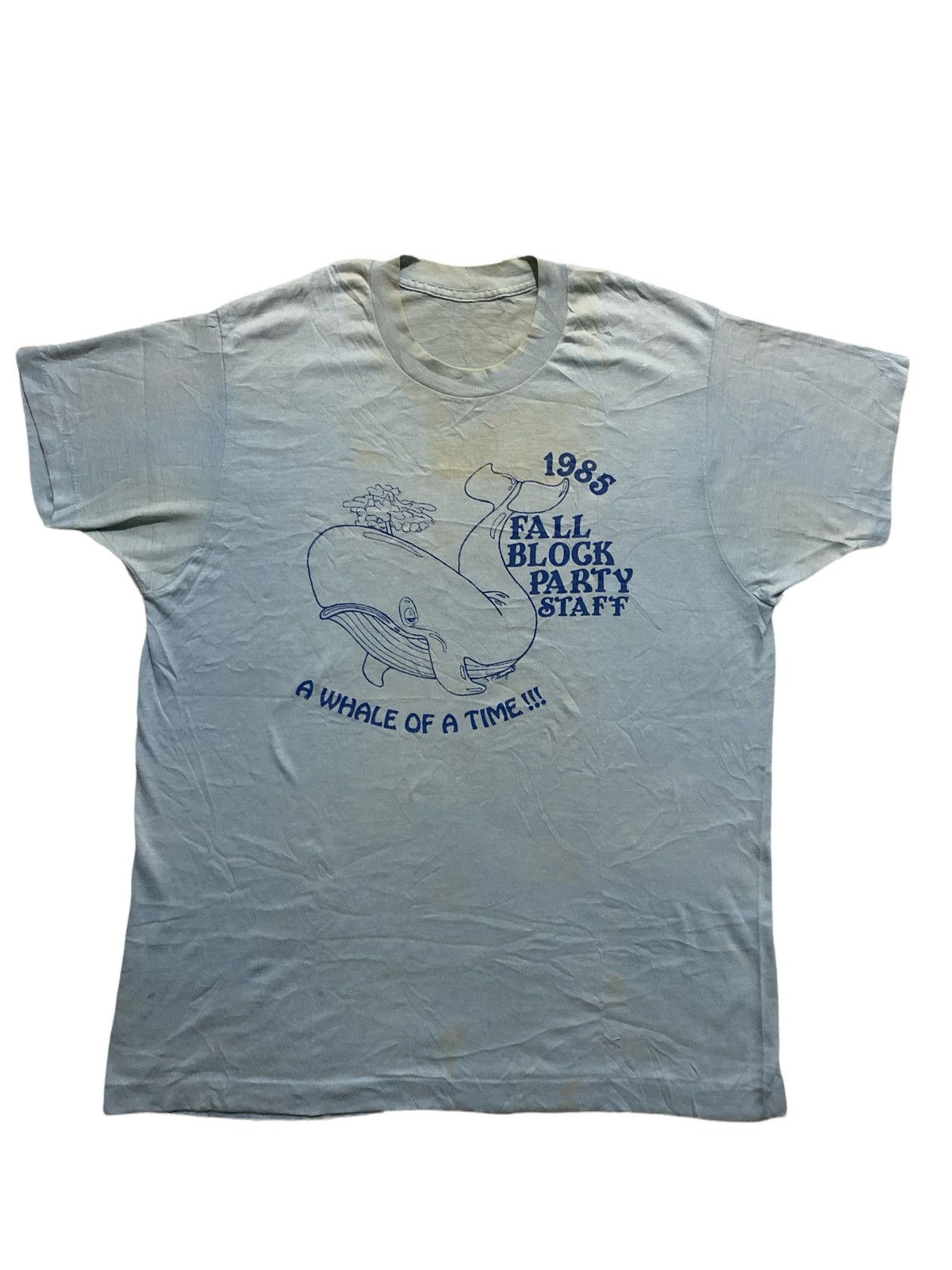 Vintage 1985 Fall Block Party Staff A Whale Of A Time T-Shirts, Hoodie, Sweatshirt | FlexRushtees.com
