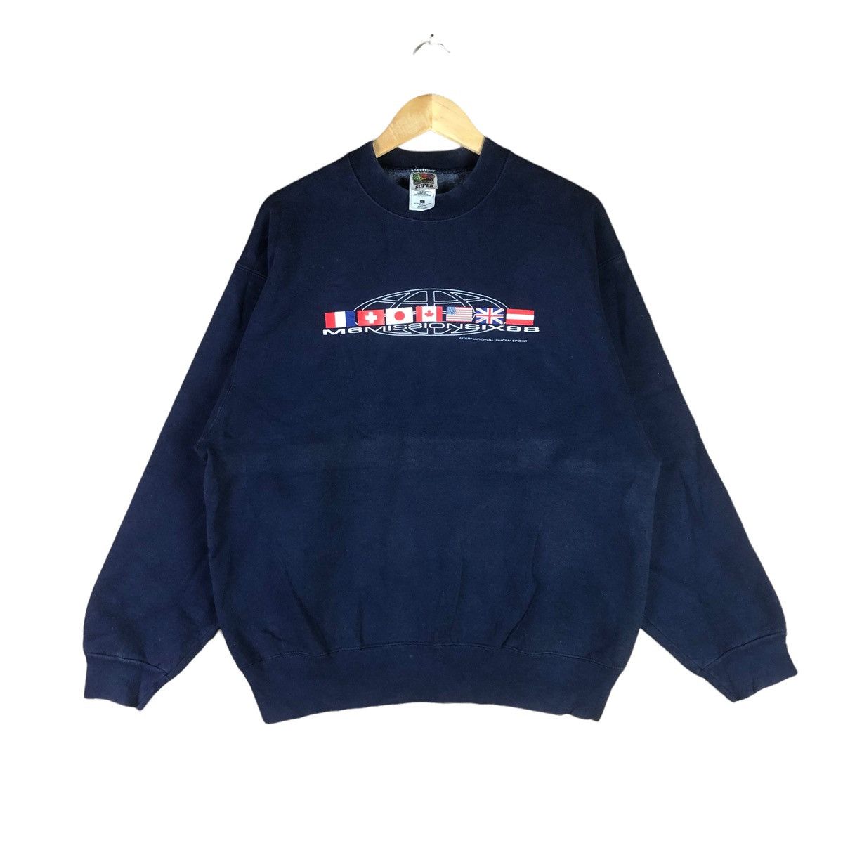 Vintage Fruit Of The Loom International Snow Sport Pullover