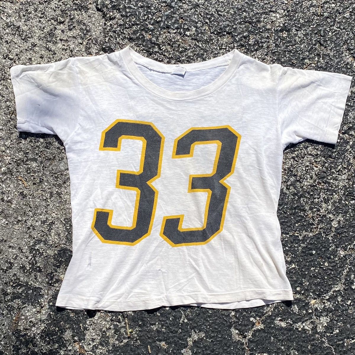 Vintage 70s 33 Paper Thin Tee Baby Tee Size