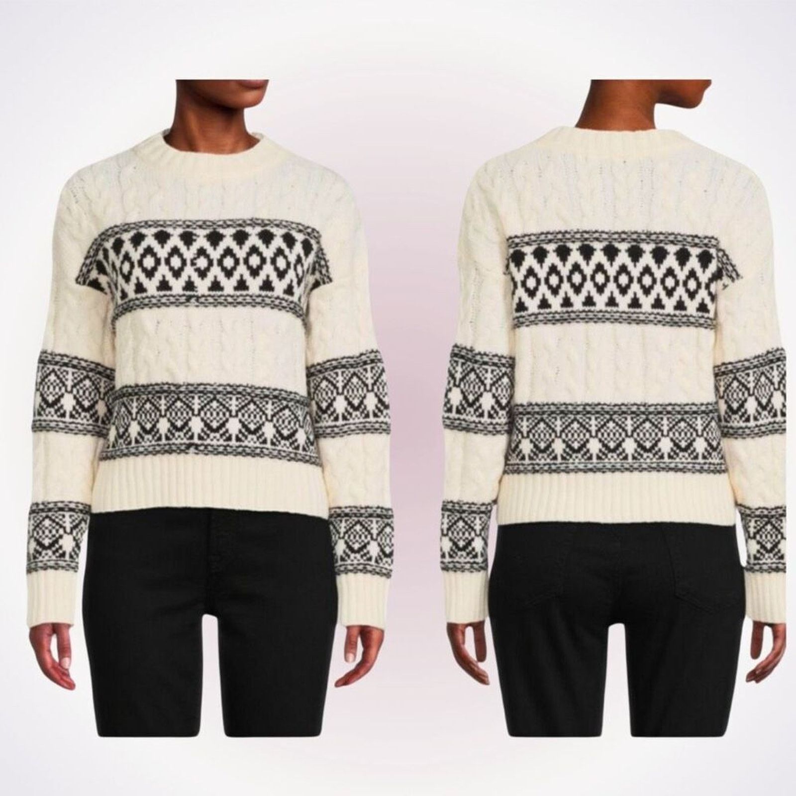 Other Lea And Viola Winter Knit Crewneck Cable Knit Sweater Sz M T-Shirts, Hoodie, Sweatshirt | FlexRushtees.com