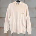 Carhartt Hoodie Pullover M Men Cream Embroidered Logo Sweatshirt Pocket Hooded Drawstring C