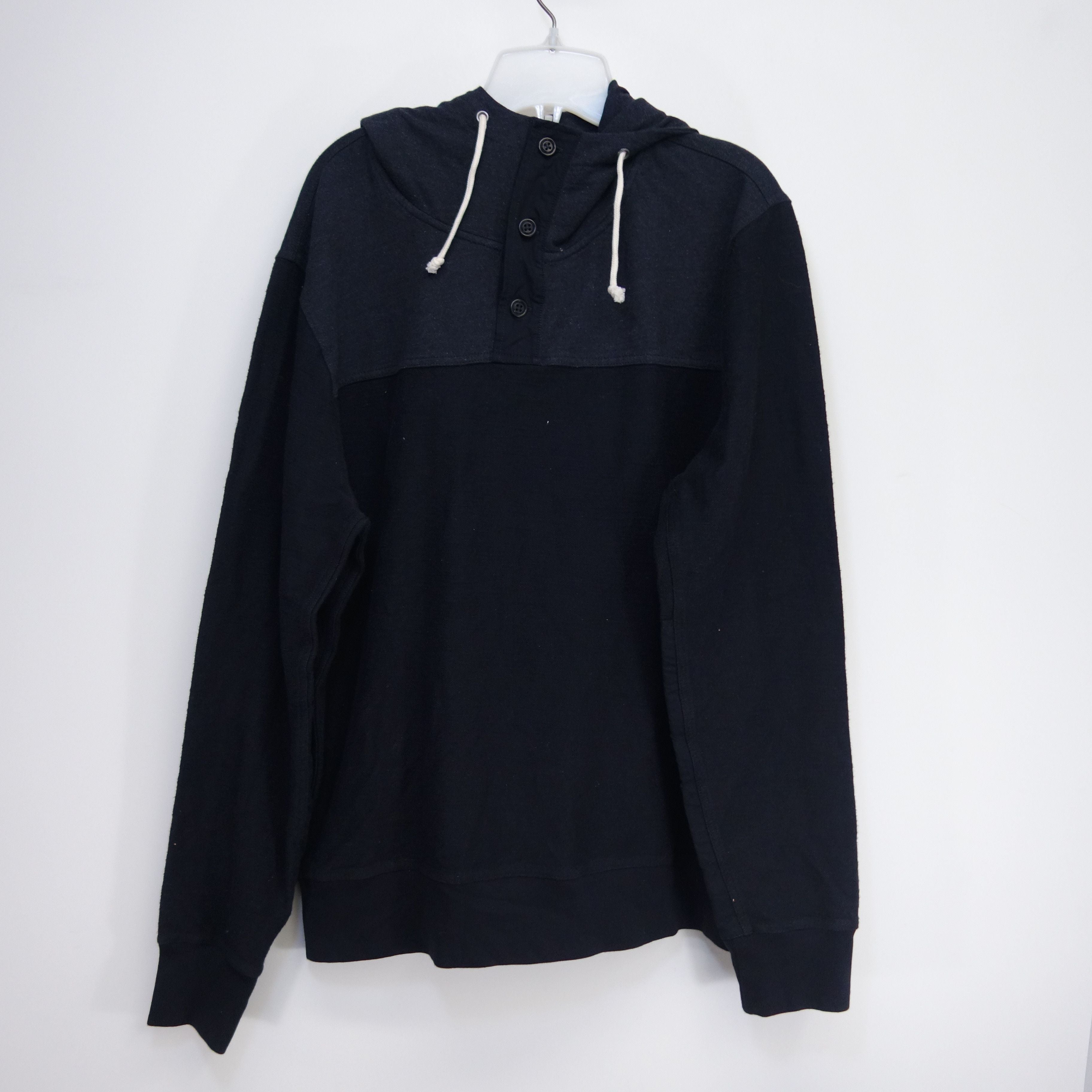 J Crew Colorblock Black Fall Skate Regular Hoodie Size Large