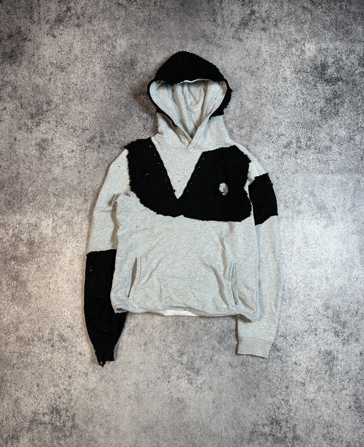 Allsaints Y2k Custom Hoodie Knit Shirt Avant Garde Style Rare Usa Xs Sweatshirt | FlexRushtees.com