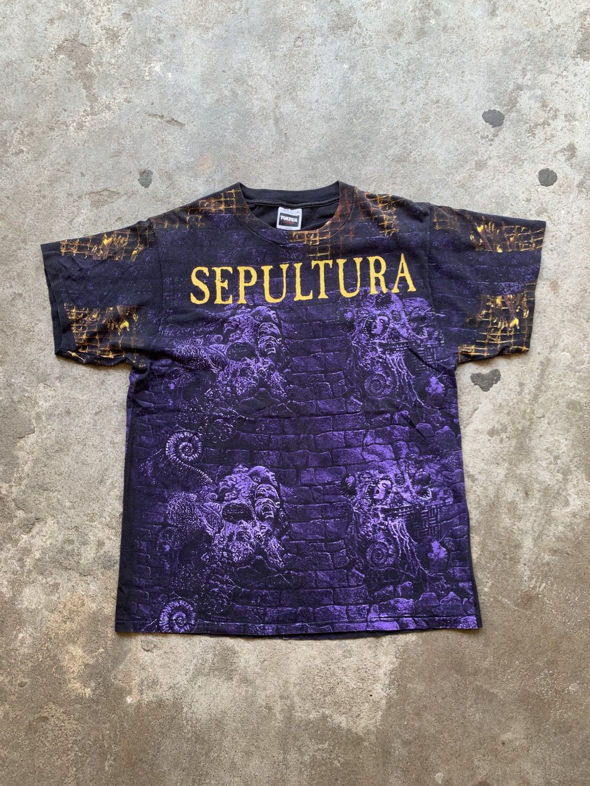 Band Tees Sepultura All Over Print Chaos A D Hoodie, Sweatshirt | FlexRushtees.com