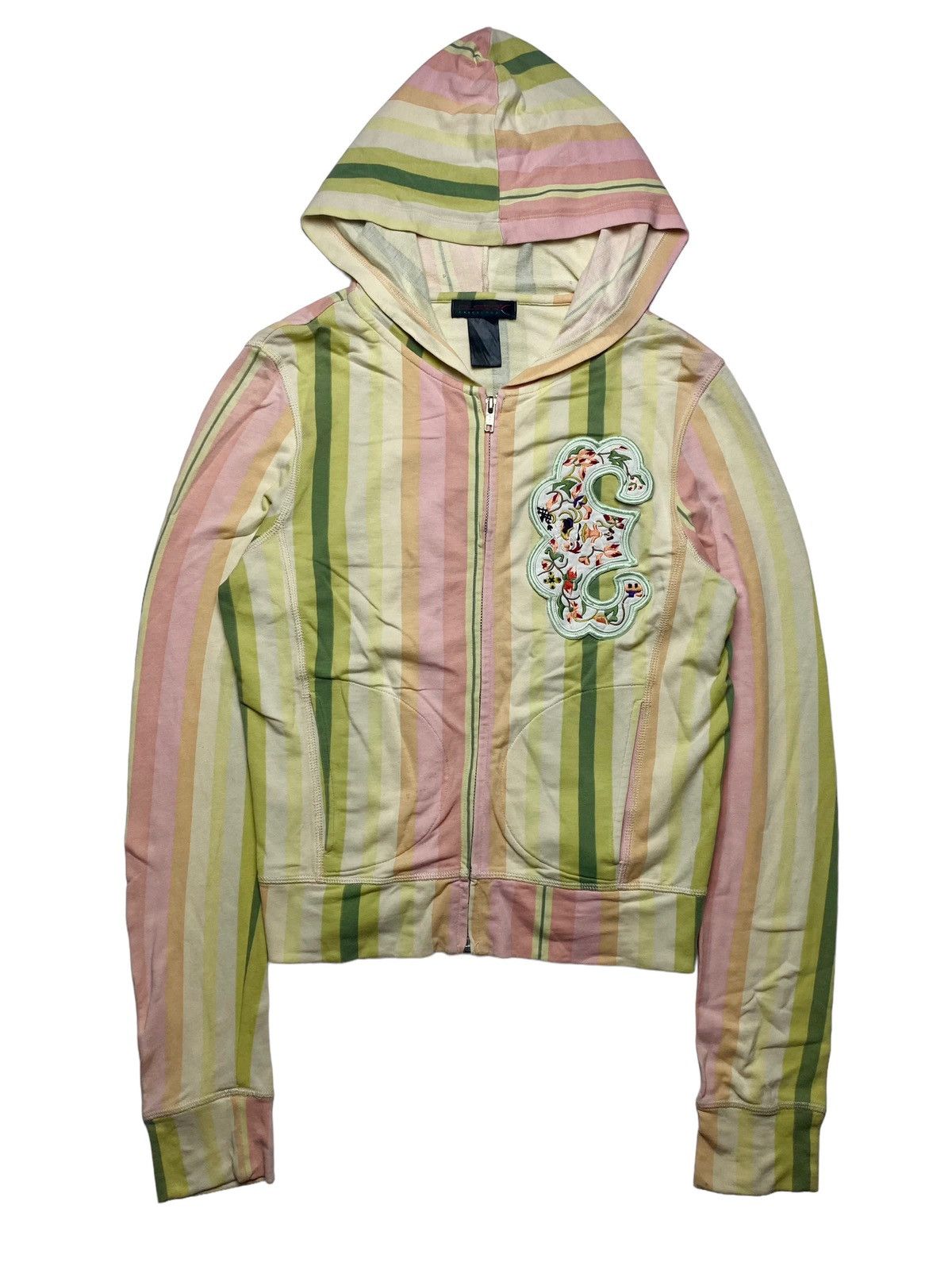 Angel Blue 2000s Custo Barcelona Multicolored Pastel Zip Hoodie