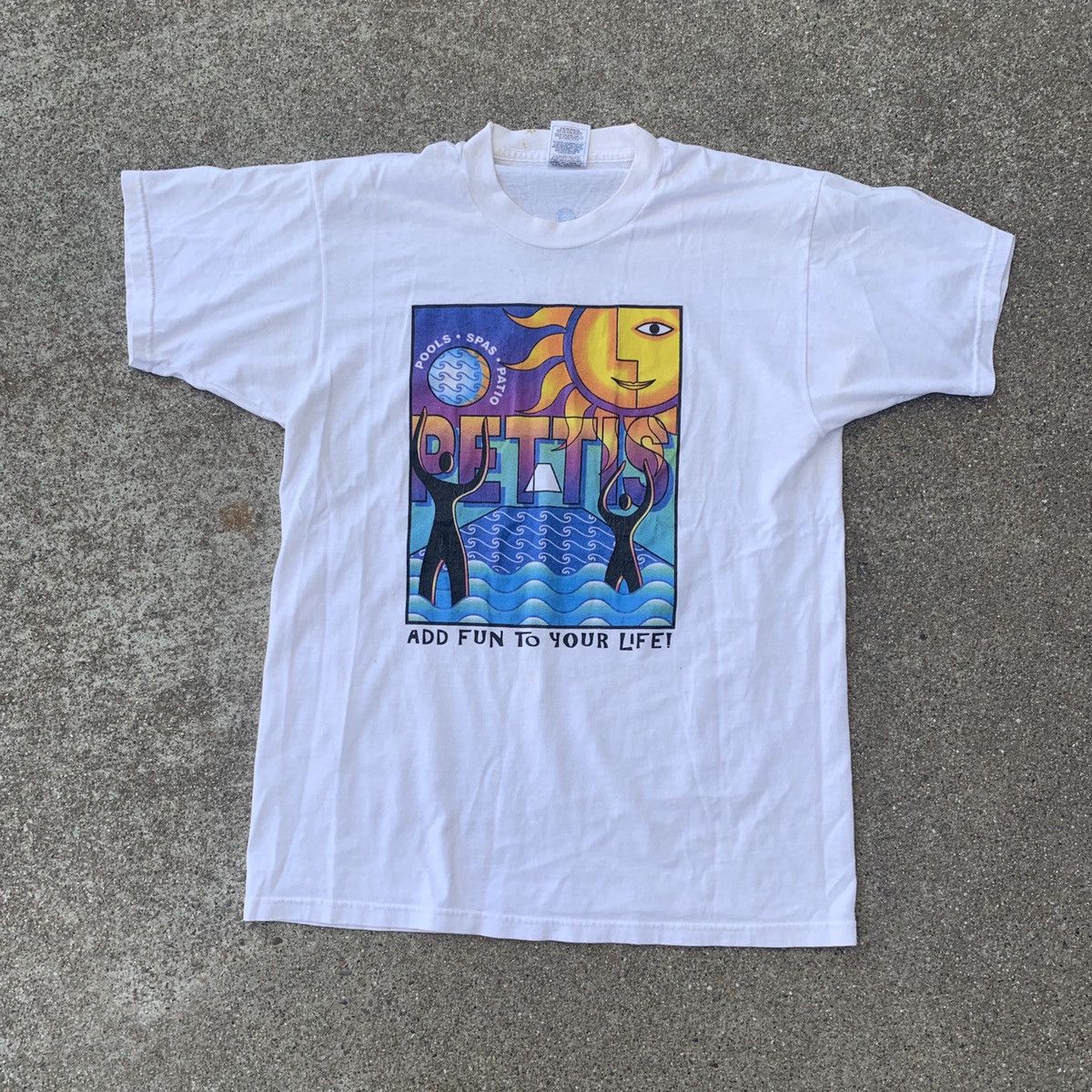 Vintage 90s Sun Big Logo Psychedelic Aztec Travis Carti Uzi