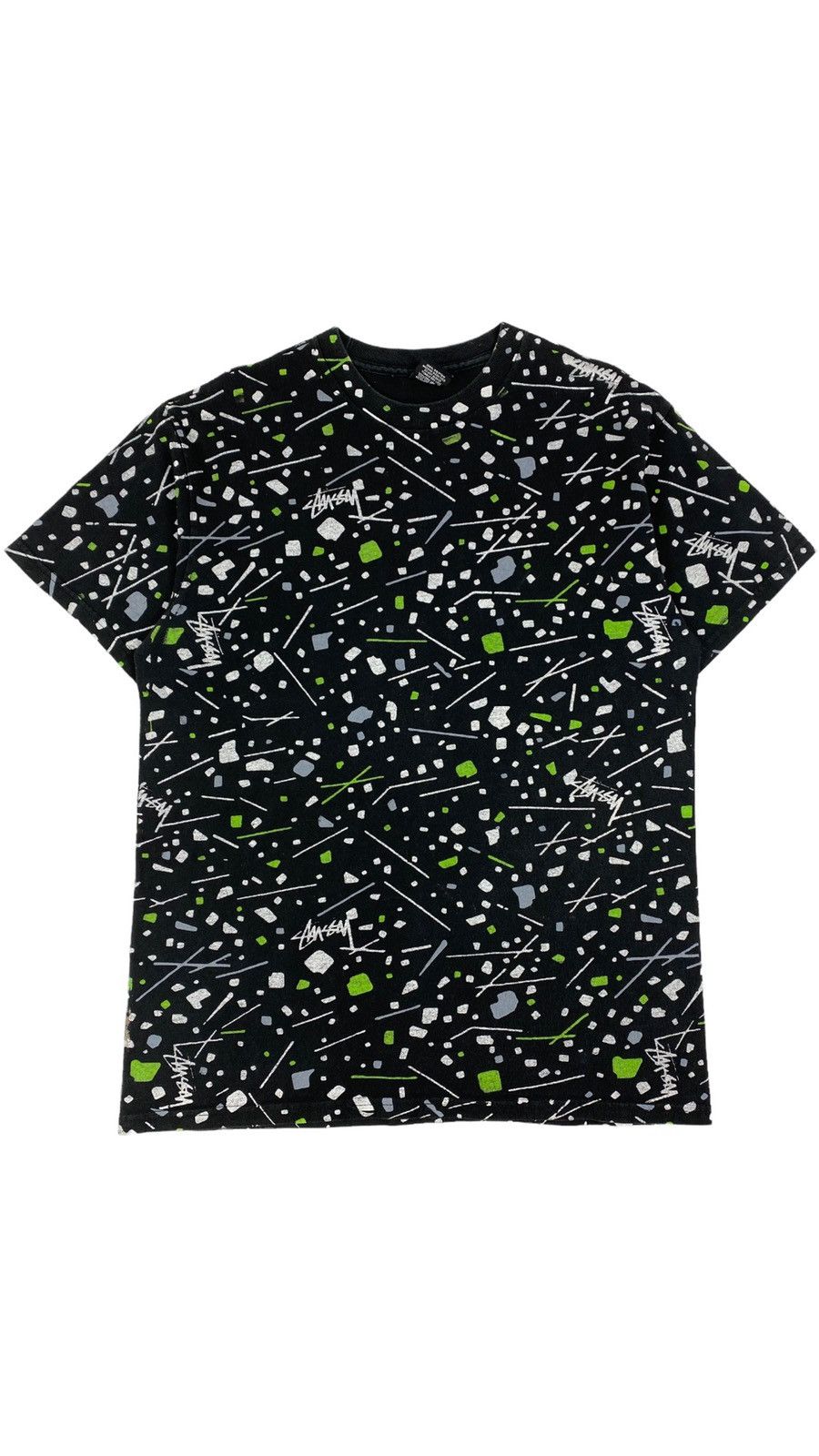 Stussy Lastdrop 00s Vintage Stussy Monogram Abstract Space T Shirt