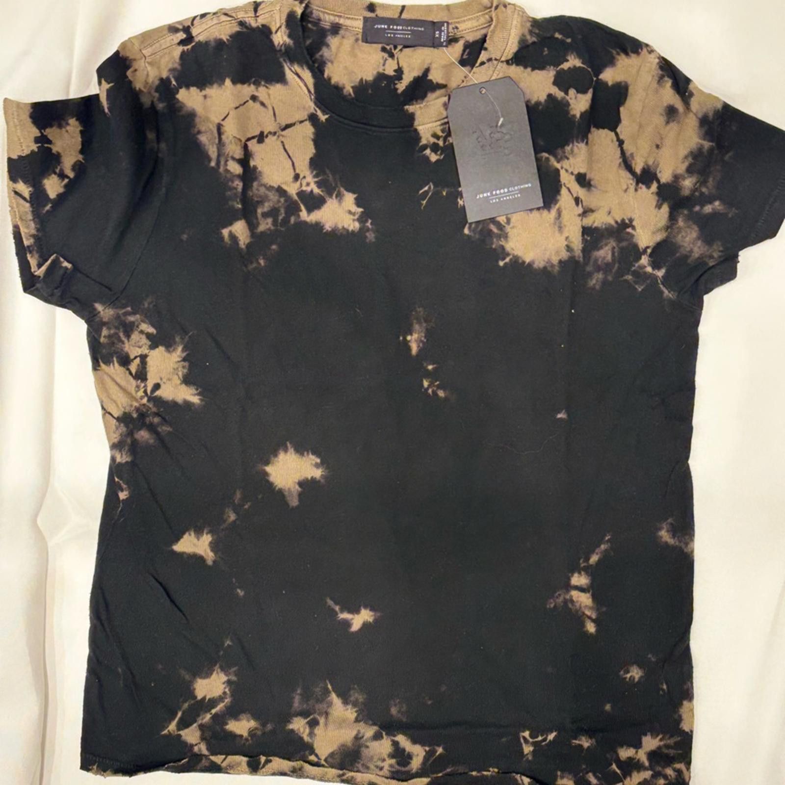 Other Junk Food Clothing Black And Brown Tie Dye Tee
