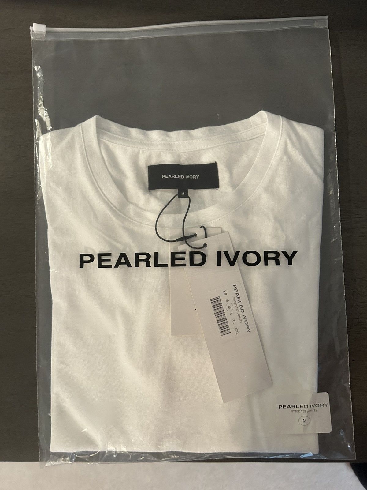 Designer Pearled Ivory White Fitted Tee Hoodie, Sweatshirt | FlexRushtees.com