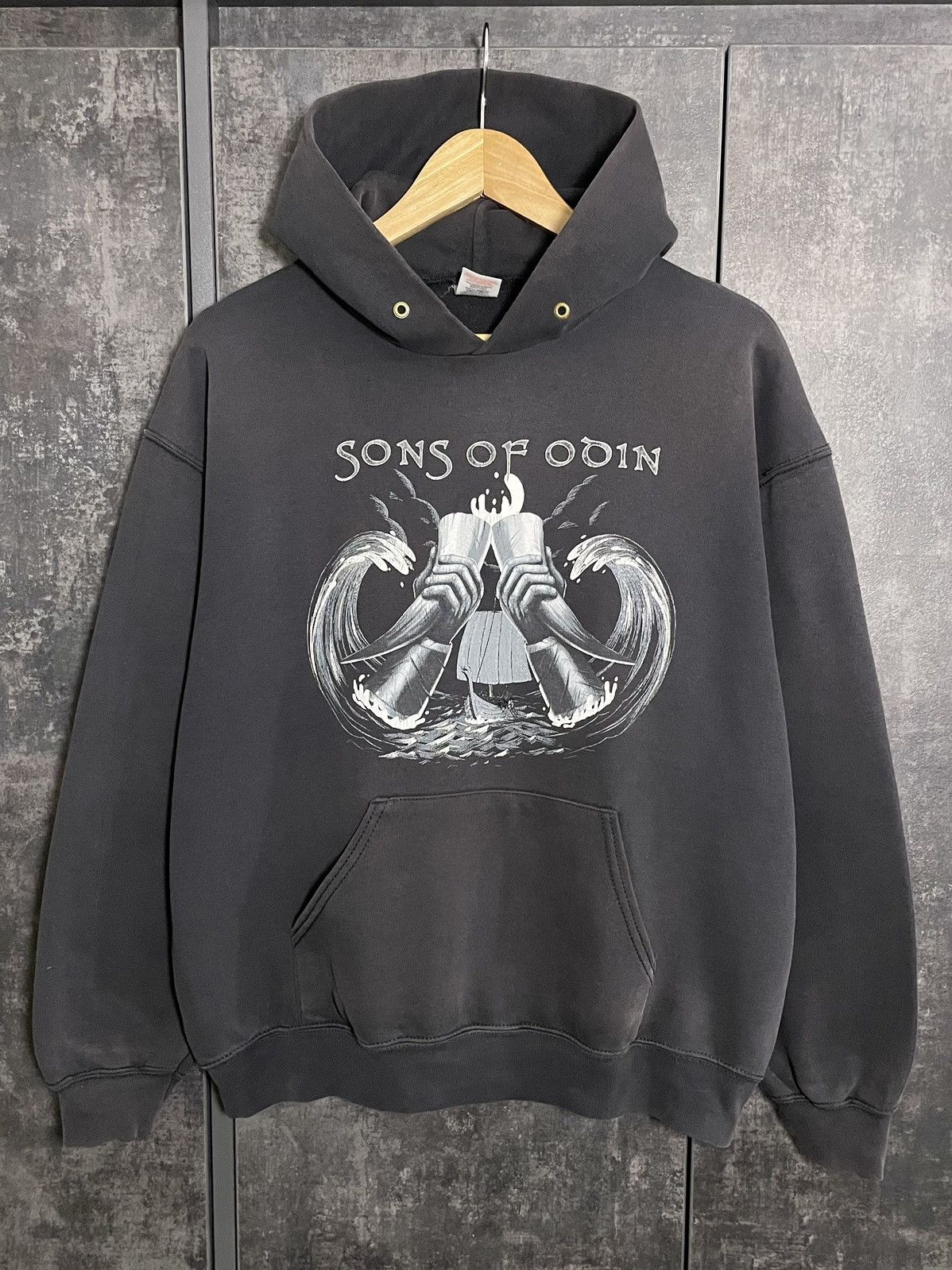 Vintage Sons Of Odin Manovar Faded Hoodie Deftones Oasis 3d T-Shirts, Sweatshirt | FlexRushtees.com