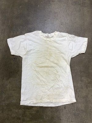 Vintage 1970s Distressed Fruit Of The Loom Blank White Tee Singlstitch True Vintaeg Tee Shir Hoodie, Sweatshirt