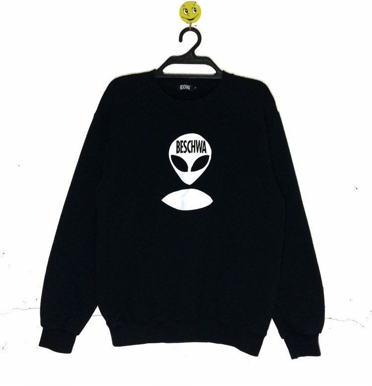 Vintage Beschwa Alien Crazy Meter Pullover Jumper Skate Punk Hiphop