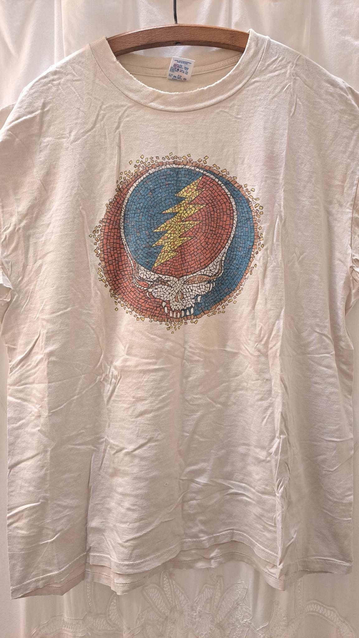 Dead Vintage Grateful Dead Mosaic Steal Your Face Xl T Shirt Hoodie, Sweatshirt | FlexRushtees.com