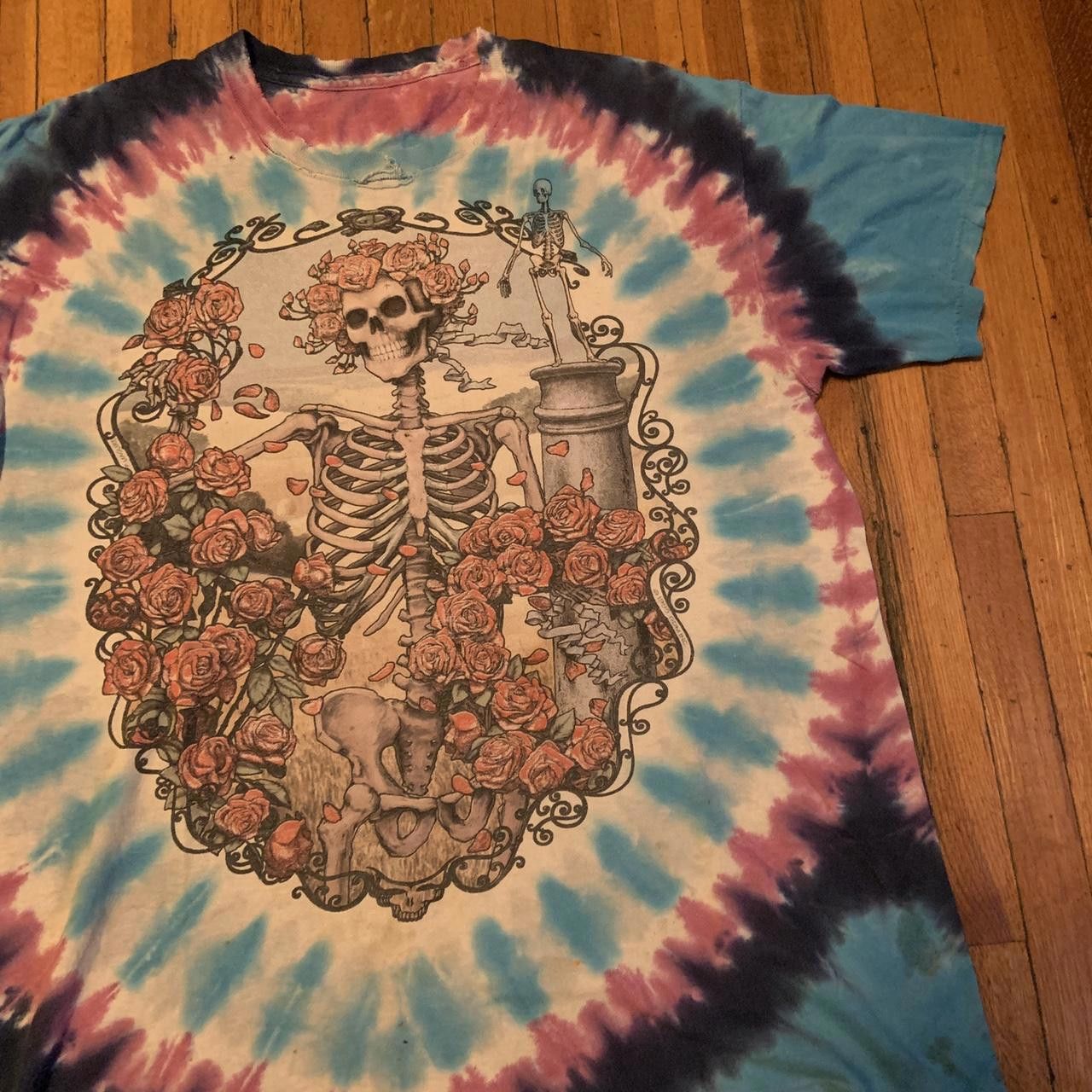 Designer Vintage Grateful Dead Tie Dye Skeleton T Shirt 1995 L Xl