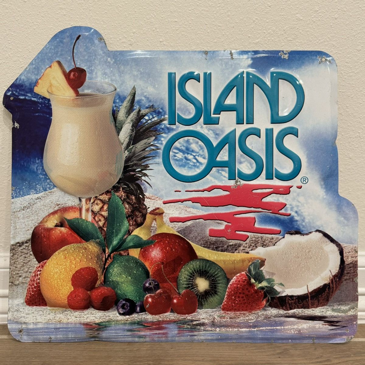 Vintage Island Oasis 16x18in Pina Colada Mixed Drink Tin Metal Sign T-Shirts, Hoodie, Sweatshirt | FlexRushtees.com