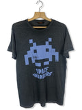 Vintage Space Invaders Black Distressed T Shirt M308 Hoodie, Sweatshirt | FlexRushtees.com