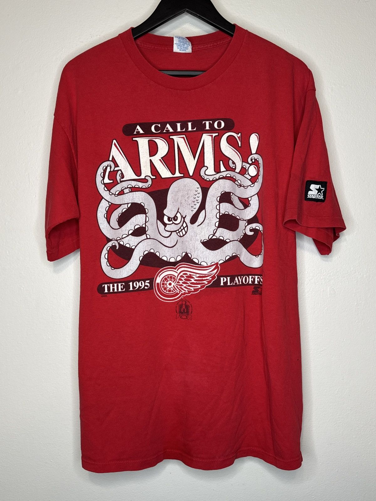 Starter X Vintage Vintage 1995 Detroit Red Wings Call To Arms Playoffs Tee