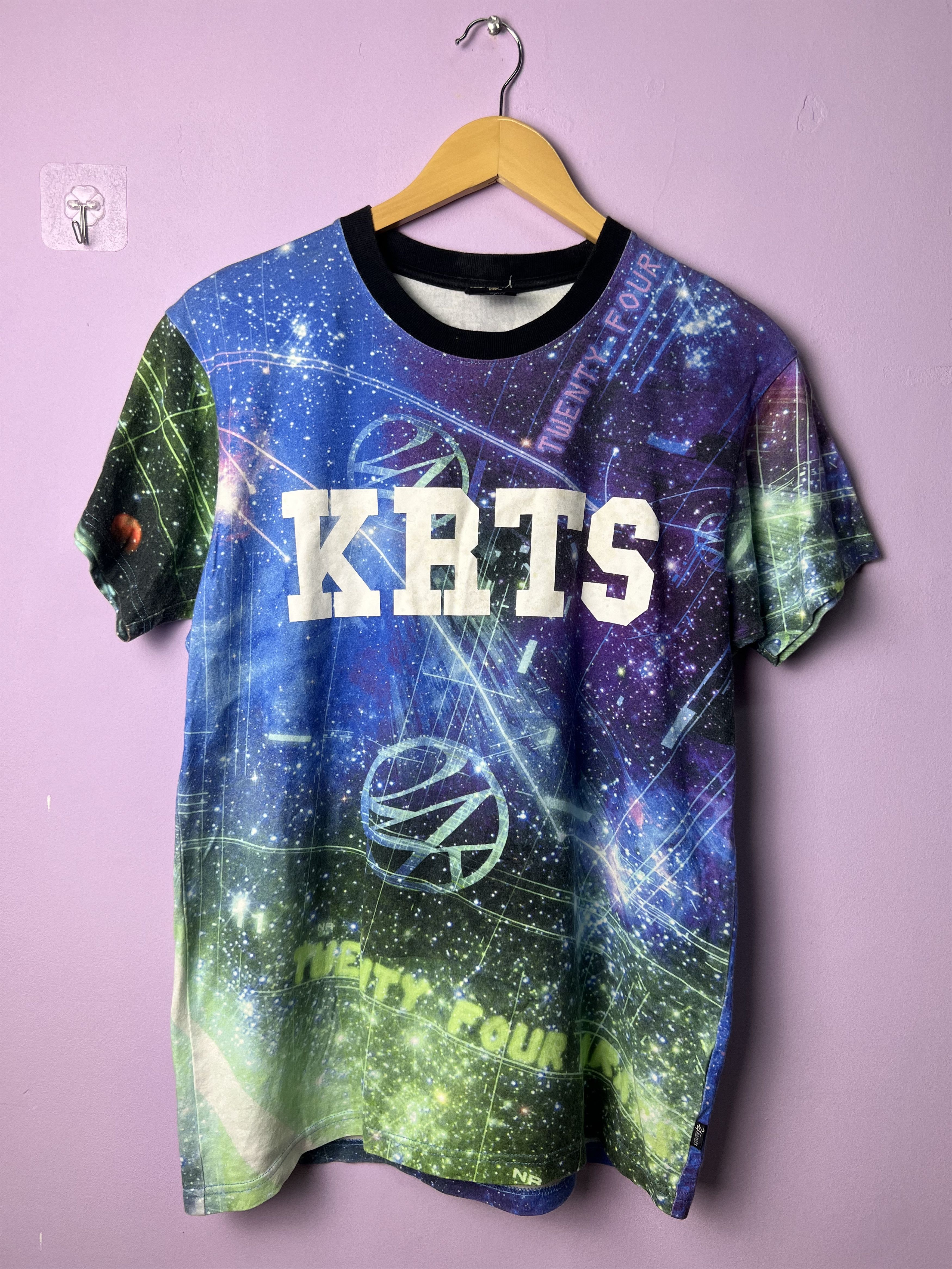Japanese Brand Rare Allover Printed 24 Karats Space Tees