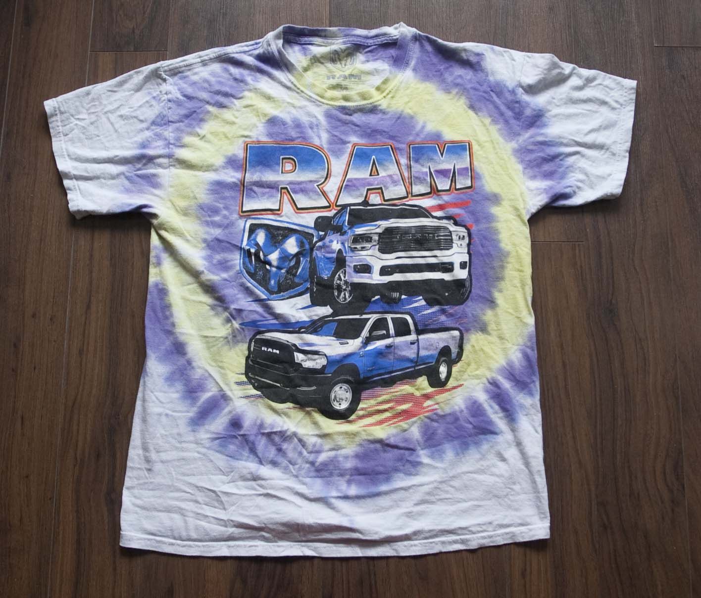 Other Dodge Ram T Shirt All Over Print Truck Bleached Size L Hoodie, Sweatshirt | FlexRushtees.com