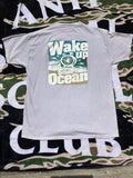 Vintage 90s Body Glove Brand Wake Up And Smell The Ocean Tee