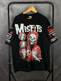 Misfits Tee Xl Vintage Band Shirt Aop Double Print Black Hoodie, Sweatshirt | FlexRushtees.com