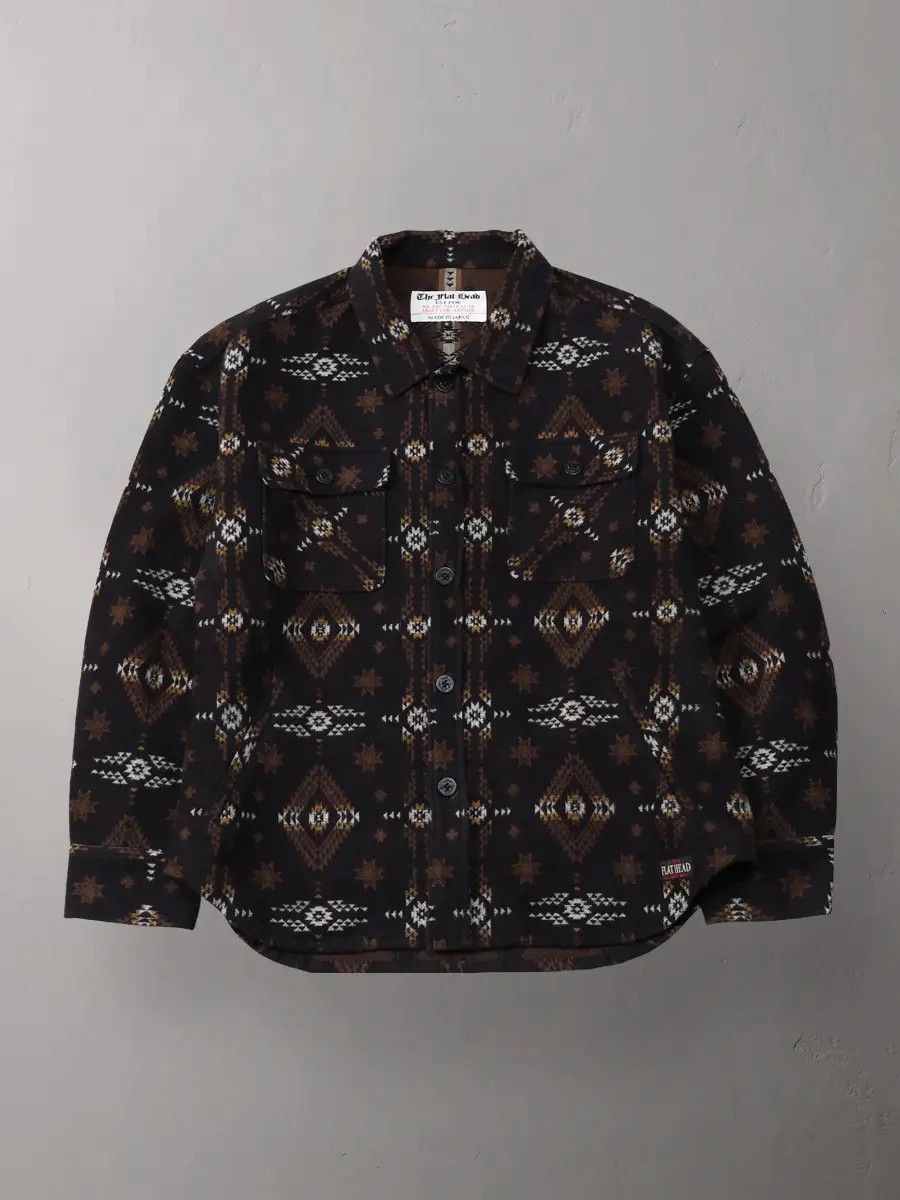 Flat Head The Flat Head Navajo Print Shirt Black