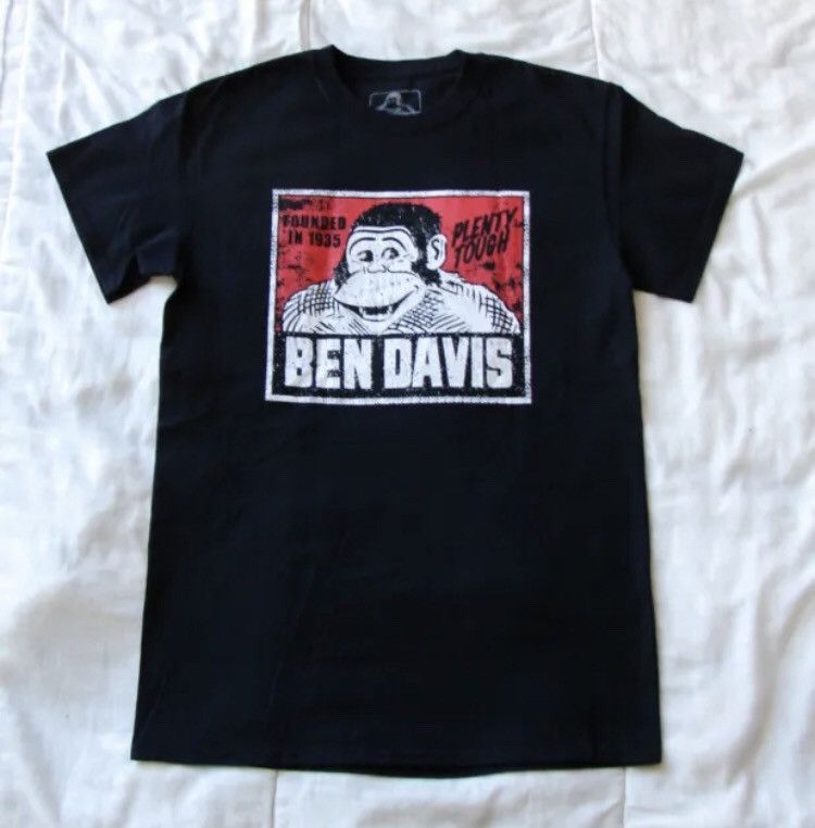 Davis Ben Davis Black Short Sleeve Cotton Logo T Shirt S